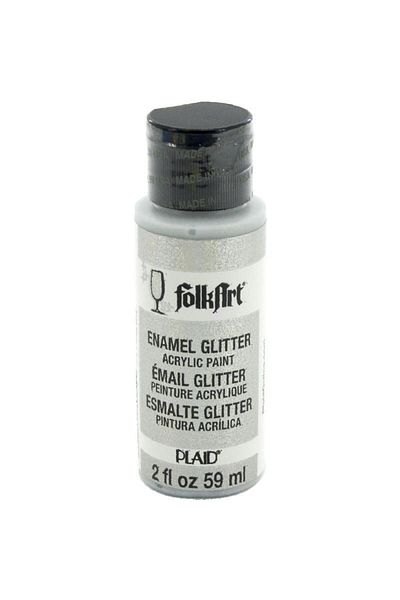 Plaid Enamel Glitter Acrylic Paint Silver2.00 oz ( 56.83 ml )