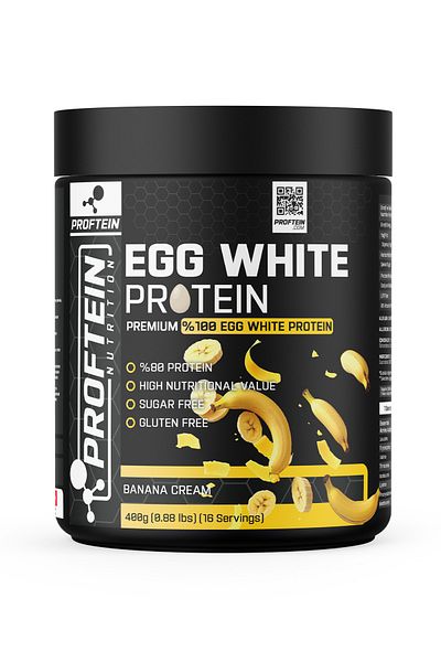 Proftein Nutrition Egg White Protein 400g 16 Servings Banana Flavored