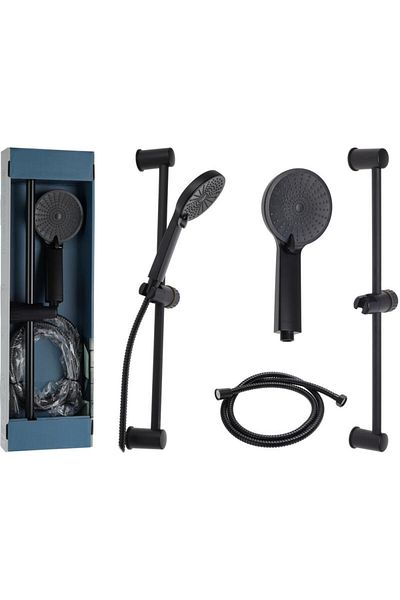 Excellent Shower head and hose with holder 3 functions matte black