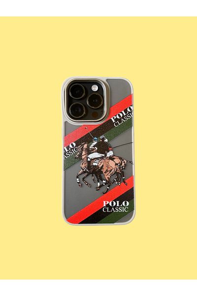 Polo Ralph Lauren Phone case compatible with iPhone 16 PRO MAX, Polo Ralph Lauren, gray, red, green