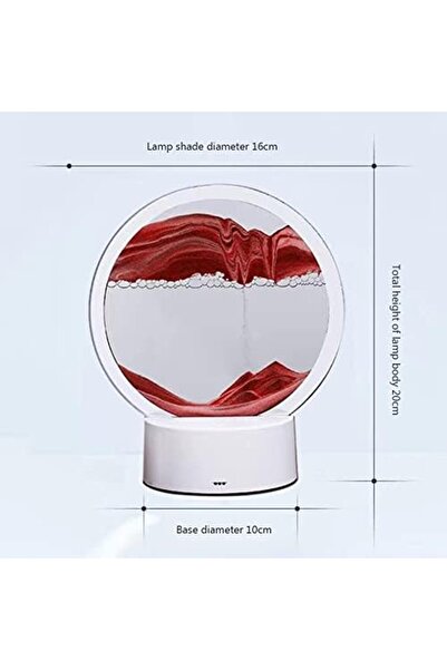 Generic 3D Hourglass LED Lamp, USB Quicksand Nightlight LED Table Lamp, 7 Colors Art Night Lamp Moving Sand