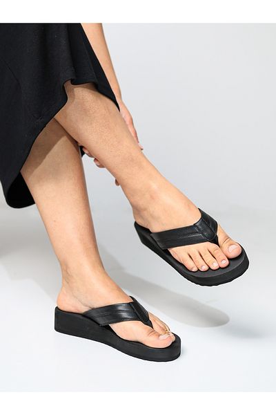 HANOX Vesna Skin Black Women's Flip Flops Beach Slippers Flip Flops (3.8) cm