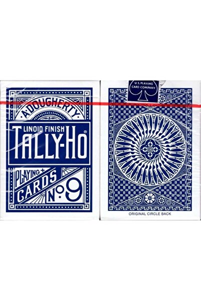 OyuncaklarÜlkesi Tally-Ho Circle Back Blue Blue Playing Card Playing Cards Deck