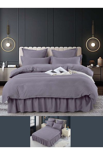 CHIRASO CHIRASO Finet Gros Linen, 6 Pieces, Fitted Sheet 250x270cm, Duvet Sheet, 4 Pillowcases