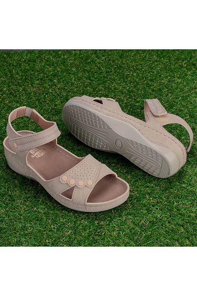 Tellus Tellus women's sandals 25-17, Beige - 36