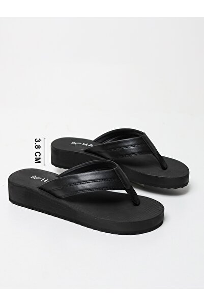 HANOX Vesna Skin Black Women's Flip Flops Beach Slippers Flip Flops (3.8) cm