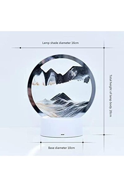 Generic 3D Hourglass Led Lamp, USB Quicksand Nightlight LED Table Lamp, 7 Colors Art Night Lamp Moving Sand