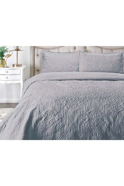 Özdilek Flair Single Velvet Bedspread 180X230 cm Gray