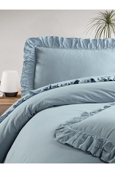 BED LİNE Set de lenjerie de pat dublu exclusiv Stonewashed cu cutie
