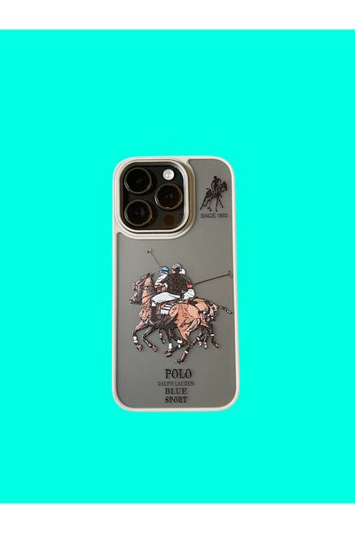Polo Ralph Lauren Phone case compatible with iPhone 16, Polo Ralph Lauren, gray