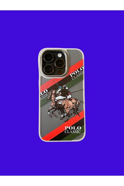 Polo Ralph Lauren Phone case compatible with iPhone 15, Polo Ralph Lauren, gray, red, green