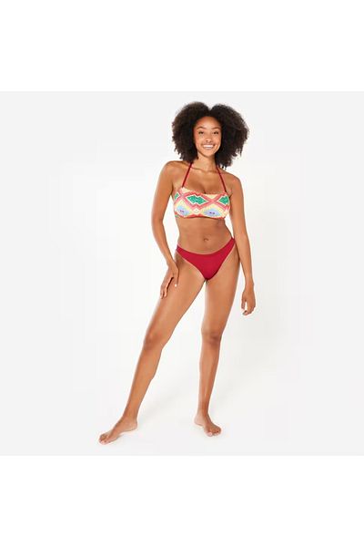 Decathlon Women's Thong Bikini Bottom - Red - Textured - Lulu