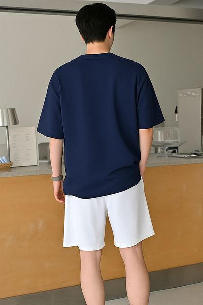 GENIUS STORE Мъжка тениска с щампа, голям размер, памучна тениска, естествен размер
