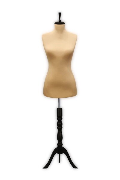 MD Vİtrin Dekorasyon 38 Beden Dikine İğne Batabilen Ahşap Ayaklı Terzi Mankeni