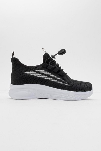 CCWAY AYAKKABI Tricotaj Pantofi Sport Copii 26-30 NEGRU ALB