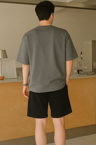 GENIUS STORE Мъжка тениска с щампа, голям размер, памучна тениска, естествен размер
