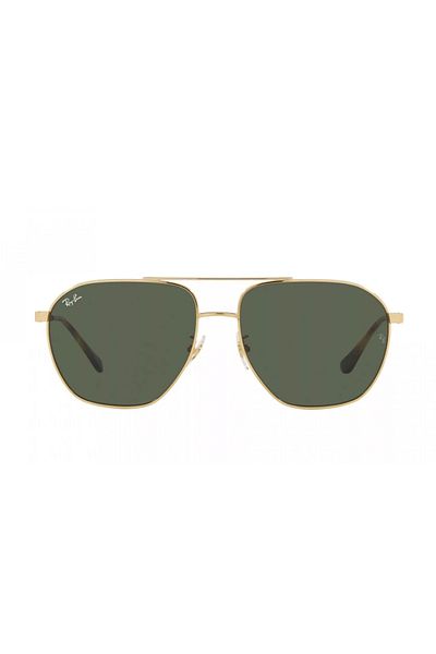 Ray-Ban Ray‑Ban RB3692D 001/71 – Ochelari de soare unisex, Gold, Lentile Green Classic G‑15, Mărime 60