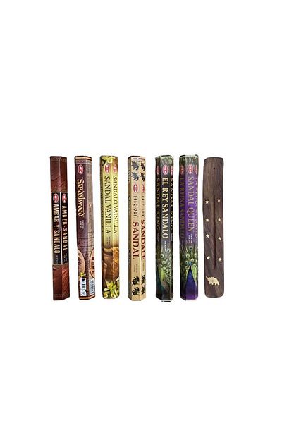 K KATHODE Set of 120 Scented Sticks Hem, Amber Sandal, Sandalwood, Sandal Vanilla, Sandal, El Rey Sandalo
