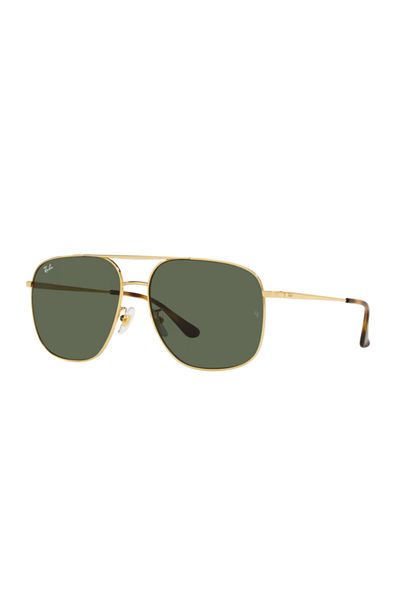 Ray-Ban Ray-Ban RB3679D 001/71 – Unisex, Gold (Arista), Green Classic G-15 Lenses, Size 60