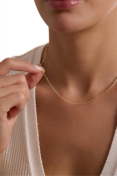 Tufanlar Kuyumculuk 14 Ayar Top Altın Zincir Kolye (3 mm)