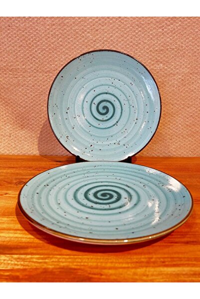 ColorCraft Porcelain Presentation Plate 30cm Hotel Series Turquoise Pizza Size Gold Golden Tulul Porcelain