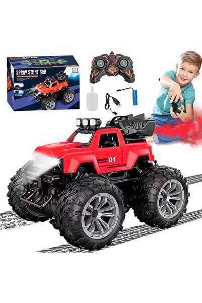 MJ TOYS Uzaktan Kumandalı Şarjlı Duman Atan Araba 4x4 Buharlı Işıklı Uzaktan Kumandalı Off Road Araba Rc Stu