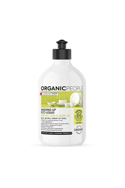 Organic People Detergent Lichid pentru Vase cu Aloe Vera si Ulei de Masline Bio 500ml PEOPLE