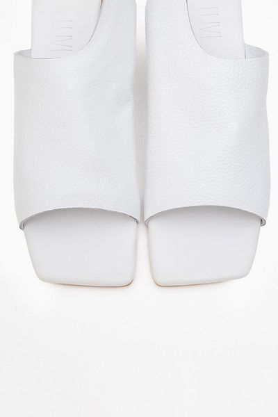 LuviShoes Lucky White Genuine Leather Women's Slippers