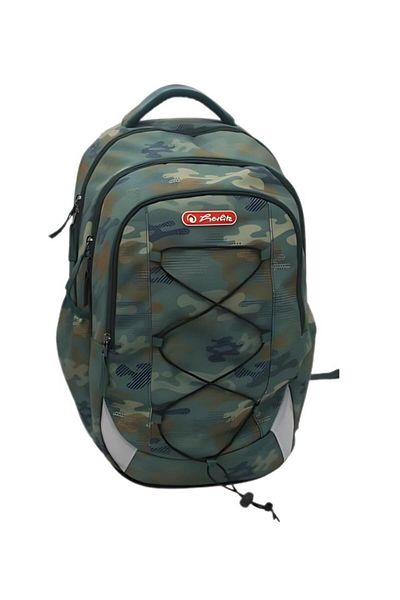 Herlitz Heerlitz Strings Pro backpack, Army Green motif, size 43 x 29 x 22 cm