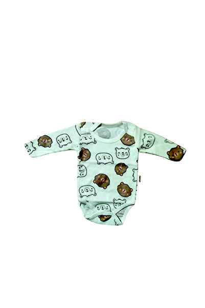 Nayinom Cute Teddy Bear Printed Long Sleeve Unisex Baby Bady