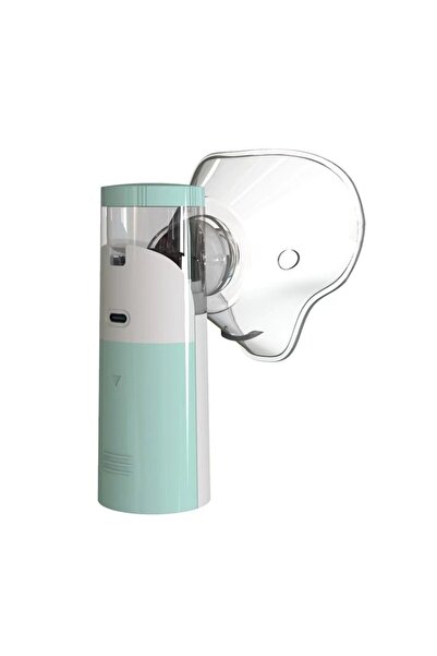 OEM Portable Aerosol Device with 2 Masks and Mouthpiece, White-Green, for Children and Adults
