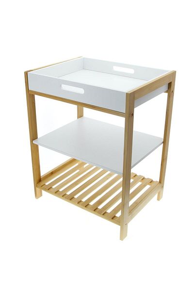 Alpina Raft de baie cu rafturi din bambus 40x30x50cm, 3 rafturi