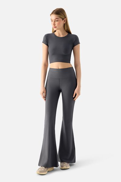Superstacy Melina High Waist Flared Leggings Smoked Sports Leggings