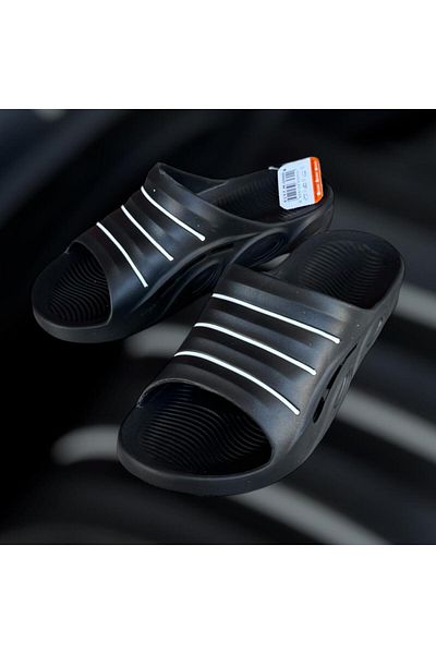 AkınalBella Men's Black Light Sole Beach Pool Daily Slippers
