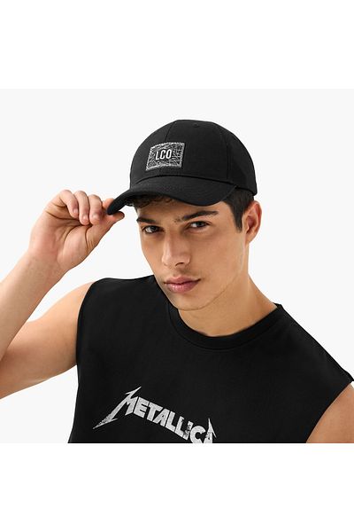 Lee Cooper Lee Cooper Applique Detail Cap with Buckled Strap Closure