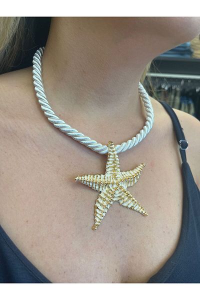 DOLCE QUEEN Women's Rope Rope Starfish Trend Necklace
