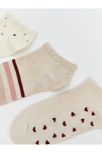 LC Waikiki Gemusterte Damen-Booties-Socken im 5er-Pack