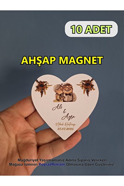 PoyrazReklamTasarım Ahşap Magnet - Düğün - Nişan - Sünnet - Kına - Bekarlığa ...