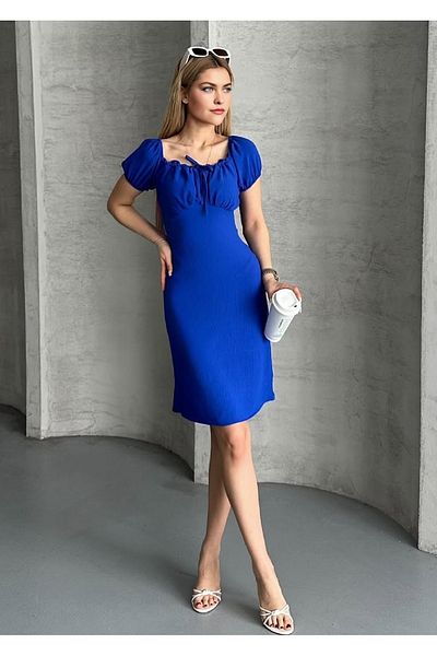 PNR WOMAN Short Sleeveless Ayrobin Dress with Gathered Bust