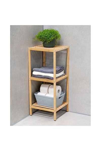 Alpina Bathroom shelf 3 bamboo shelves