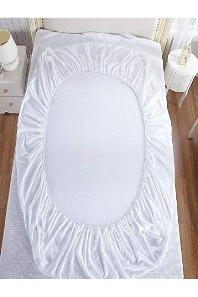 RAHALIFE HOME SOLUTION RAHALIFE Waterproof Mattress Protector Queen 180x200x30 cm – Soft White Terry Cotton Cover