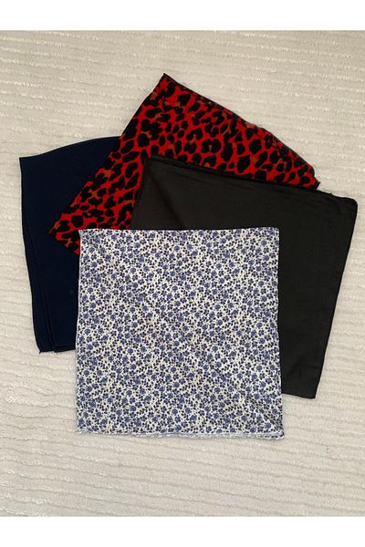 ÇELİKSİLVERTAKI Patterned Scarf Set of 4