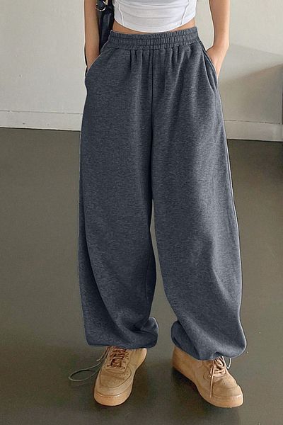 BSBSPOR Summer Loose Fit Adjustable Leg Sweatpants Bottoms Men / Women