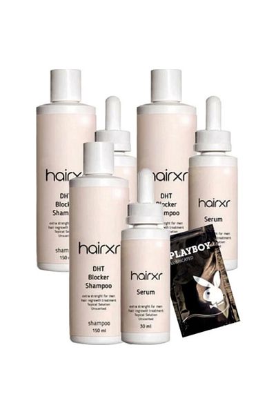 Enseb Hairxr Dht Blocker Hair Care Shampoo 150 ml X 3 Pcs + Serum 30 ml + Gel