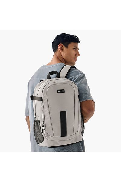 Lee Cooper Lee Cooper Textured Backpack with Adjustable Straps and Zip Closure
