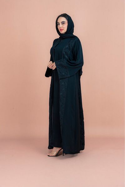 IKKXA Classic Abaya with Fine Handwork