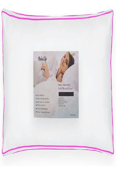 RAHALIFE HOME SOLUTION RAHALIFE Slowly Rebounding Pillow with Cover – 50x70 cm – Soft White Cotton – Supportive Rest