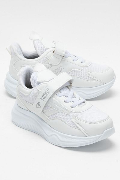Liger Children's Velcro Smart Lacing Sports Shoes White