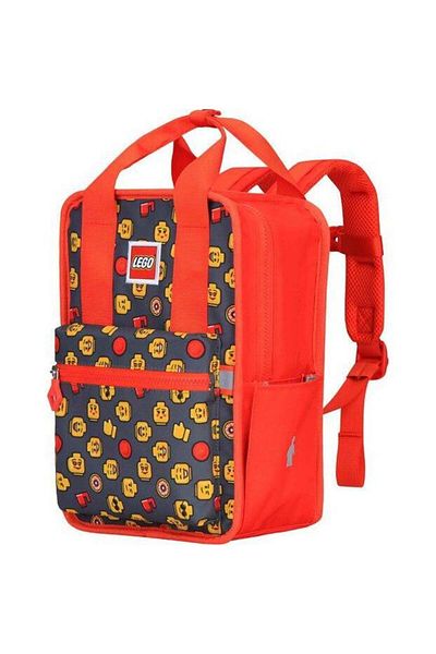 LEGO Rucsac Casual Lego Tribini Fun Small, design Heads and Cup, rosu, 21 x 13 x 32 cm