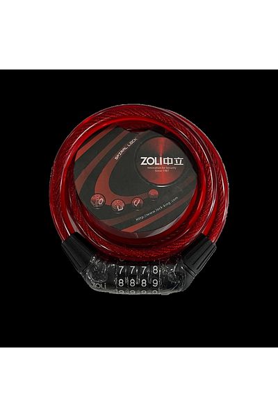 XBYC 4522 Bicycle Combination Lock Black Red